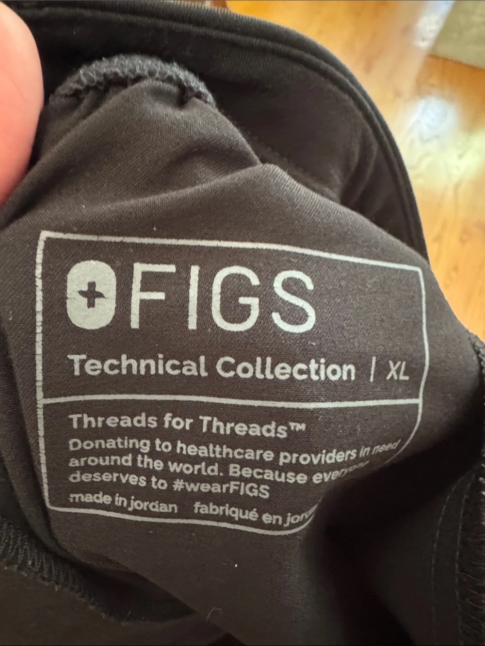 Figs Black Men’s Joggers with Gray Drawstring